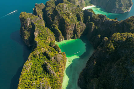 Limestone islands in the Andaman Sea